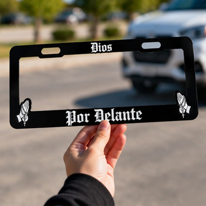 Christianartworkshop Dios Por Delante License Plate Frame with Praying Hands: Token Of Peaceful Daily Spiritual Serenity - 14.96"*5.71"*0.39"/38cm*14.5cm*1cm (Australia Standard) - image 10