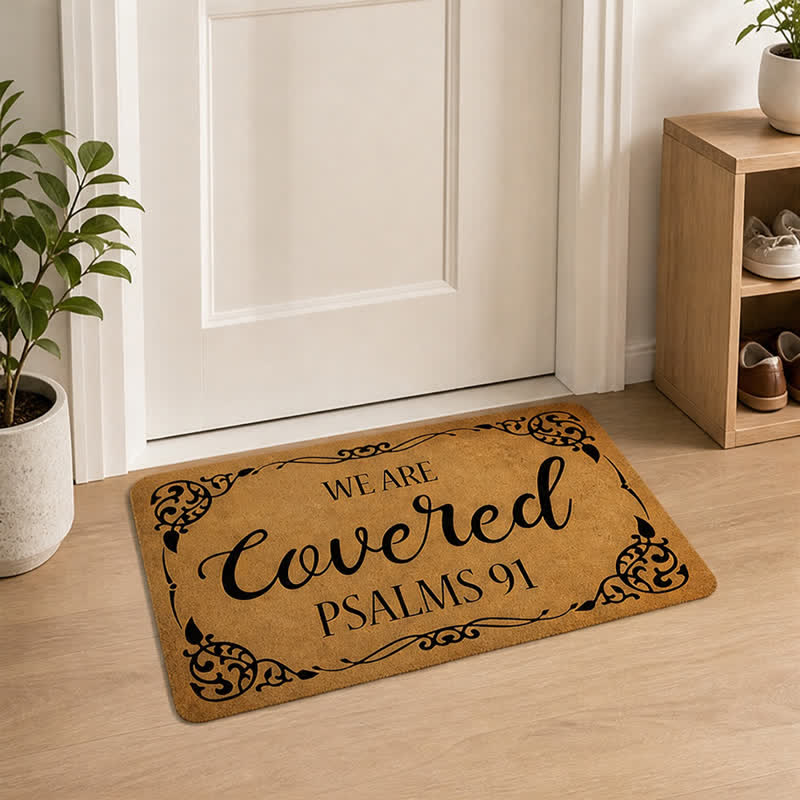 Christianartworkshop Artificial Coir We Are Covered Scripture Doormat - image 1
