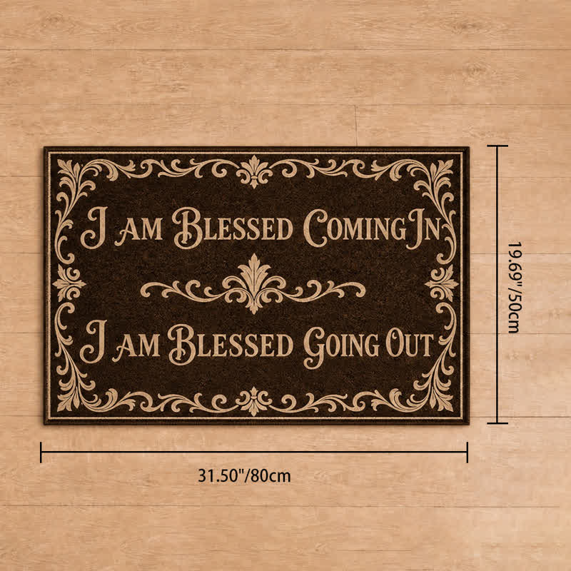 Christianartworkshop Ornate Scroll Border Blessed In & Out Doormat - 19.69''*31.5''/50*80cm - image 11