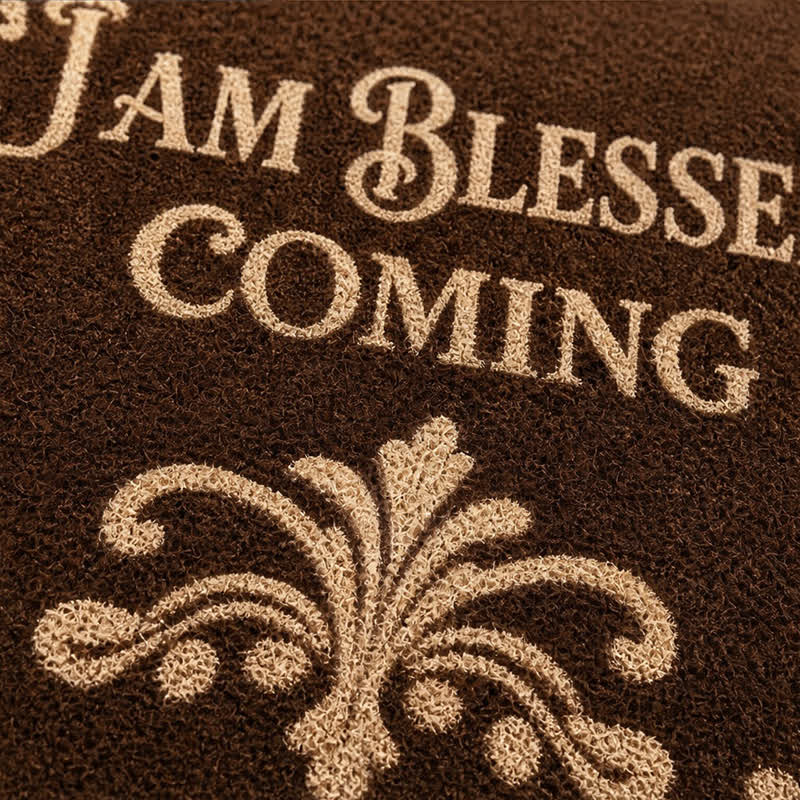 Christianartworkshop Ornate Scroll Border Blessed In & Out Doormat - image 7