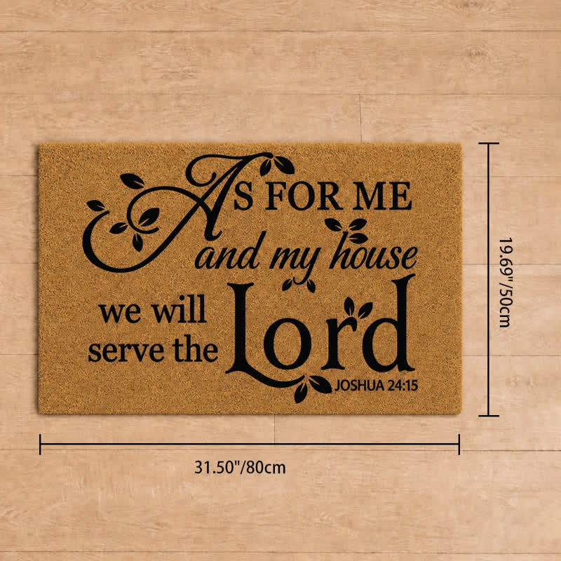 Christianartworkshop Decorative Flourish Joshua Verse Coir Doormat - 19.69''*31.5''/50*80cm - image 9