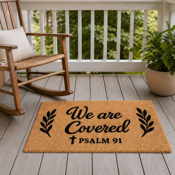 Christianartworkshop Farmhouse We Are Covered Entry Doormat - image 3
