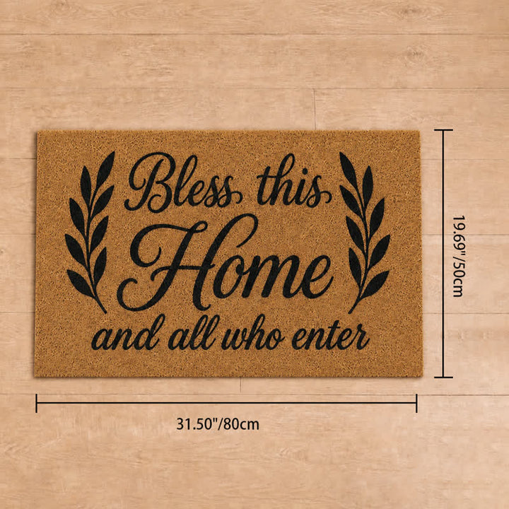 Christianartworkshop Twin Foliage “Bless All Who Enter” Doormat - 19.69''*31.5''/50*80cm - image 9