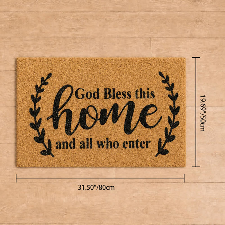 Christianartworkshop Curved Vine “God Bless This Home” Artificial Coir Doormat - 19.69''*31.5''/50*80cm - image 12