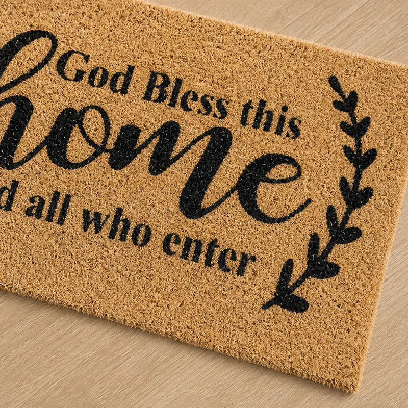 Christianartworkshop Curved Vine “God Bless This Home” Artificial Coir Doormat - image 8