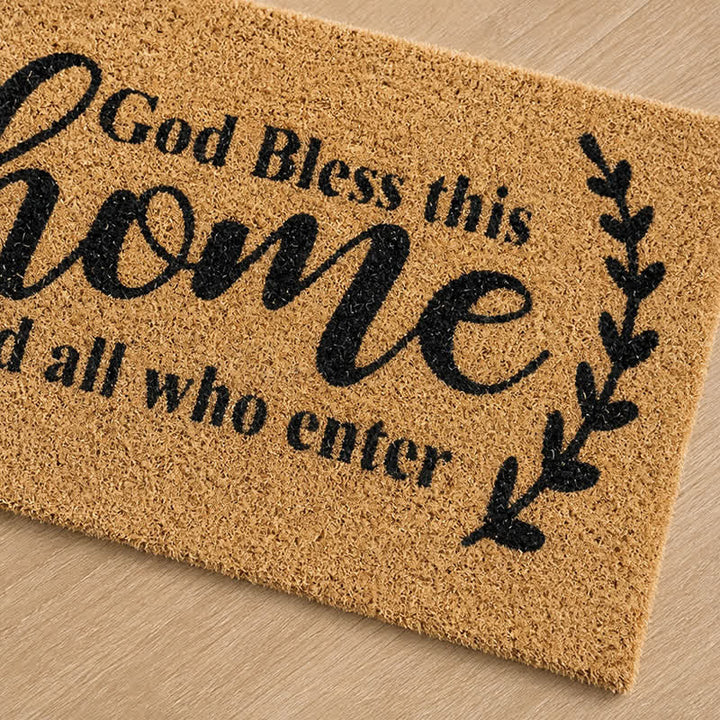 Christianartworkshop Curved Vine “God Bless This Home” Artificial Coir Doormat - image 8