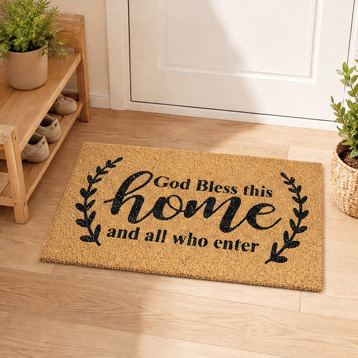 Christianartworkshop Curved Vine “God Bless This Home” Artificial Coir Doormat - image 6
