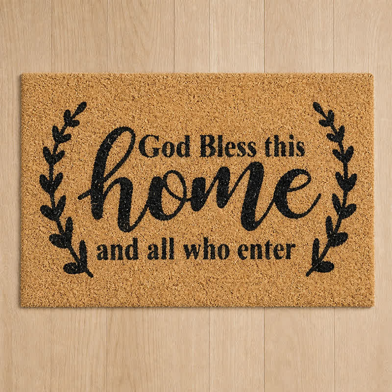 Christianartworkshop Curved Vine “God Bless This Home” Artificial Coir Doormat - image 7