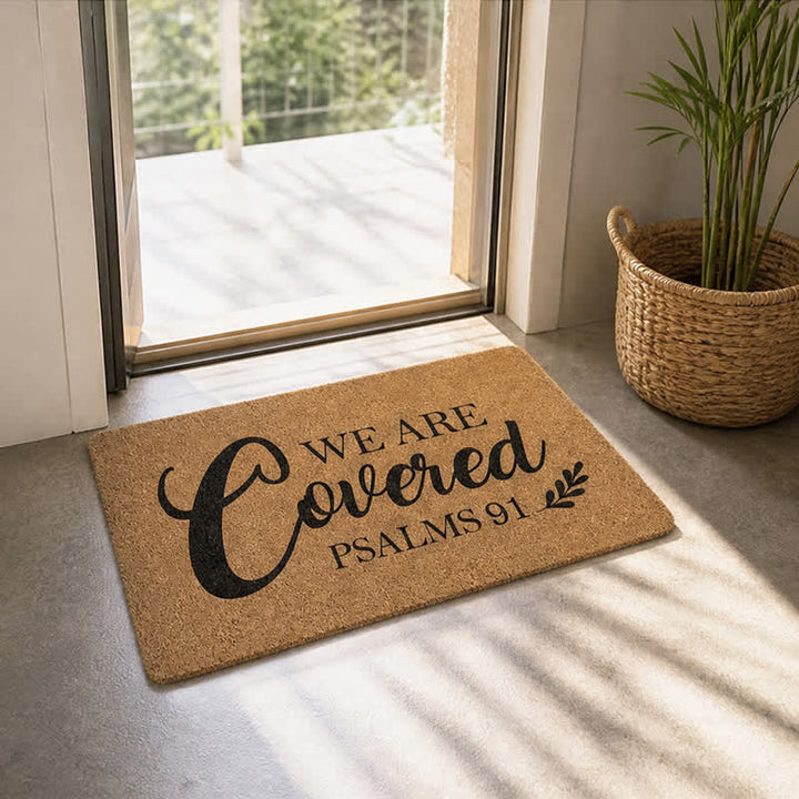 Christianartworkshop Oversized Script Psalms 91 Artificial Coir Doormat - image 6