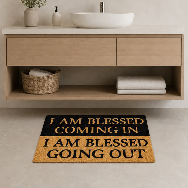 Christianartworkshop Two-Tone Blessed Verse Artificial Coir Doormat - image 5