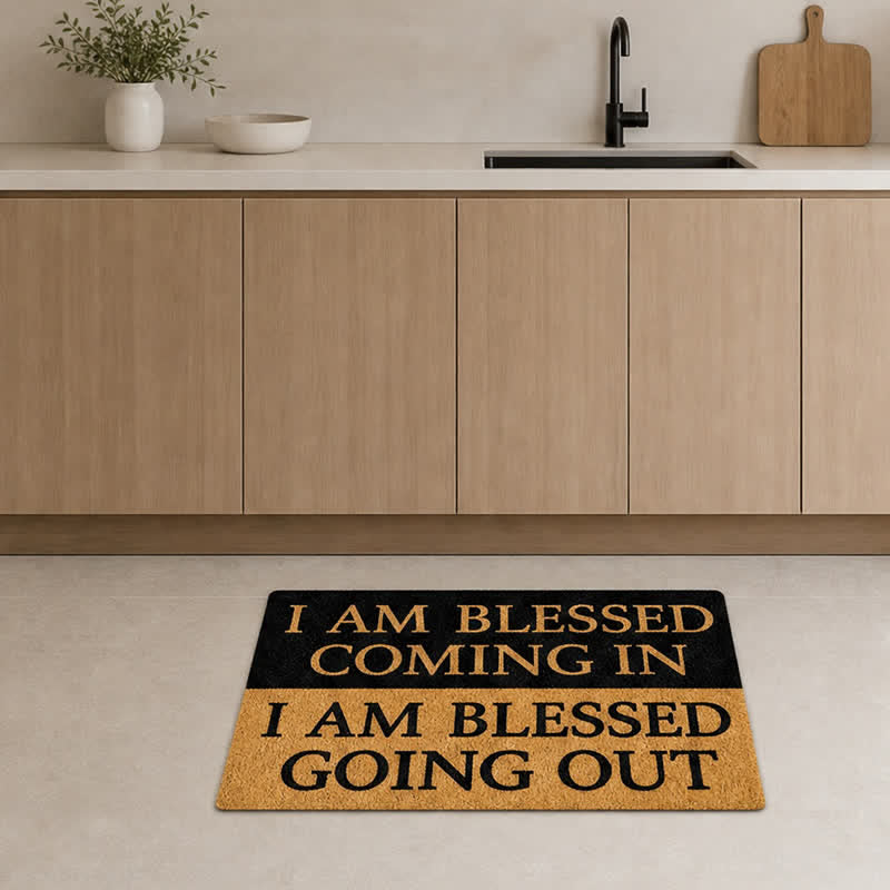 Christianartworkshop Two-Tone Blessed Verse Artificial Coir Doormat - image 4