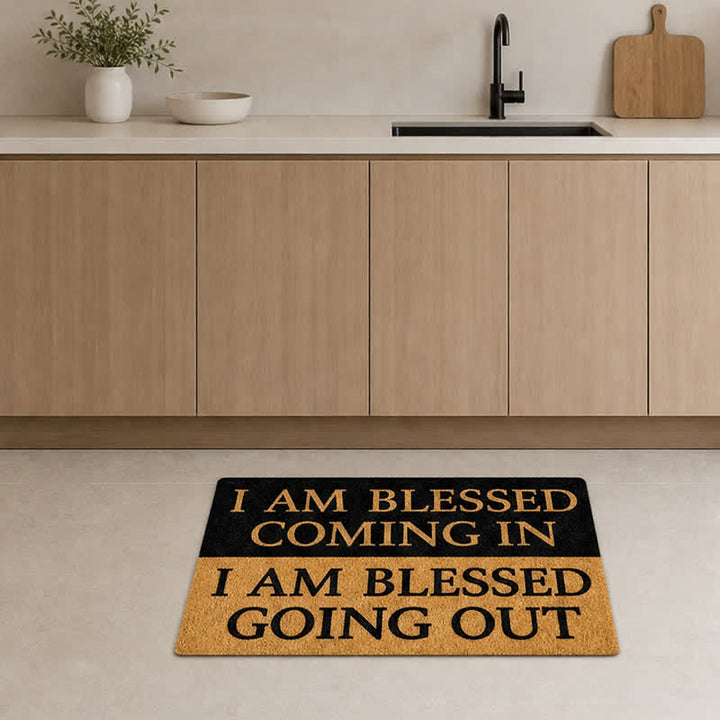 Christianartworkshop Two-Tone Blessed Verse Artificial Coir Doormat - image 4