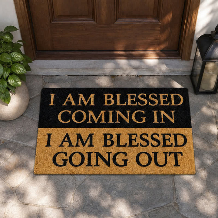 Christianartworkshop Two-Tone Blessed Verse Artificial Coir Doormat - image 2