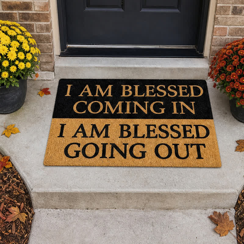 Christianartworkshop Two-Tone Blessed Verse Artificial Coir Doormat - image 1