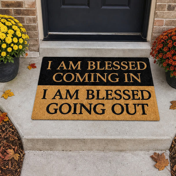 Christianartworkshop Two-Tone Blessed Verse Artificial Coir Doormat - image 1