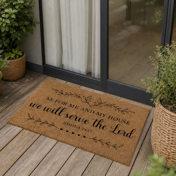 Christianartworkshop Heavy-Duty Artificial Coir Faith Verse Doormat - image 0