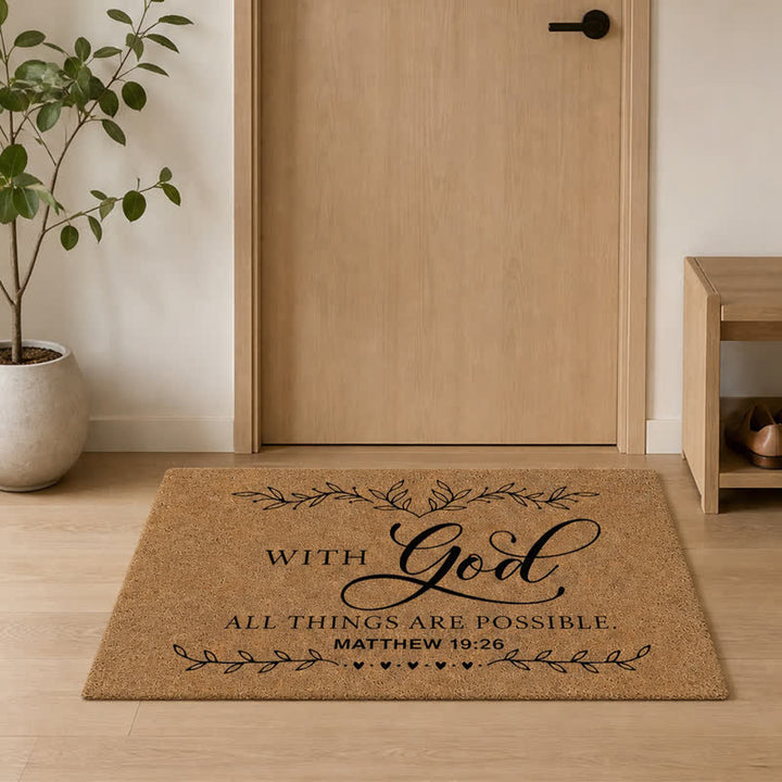Christianartworkshop Heavy-Duty Artificial Coir Faith Verse Doormat - image 13