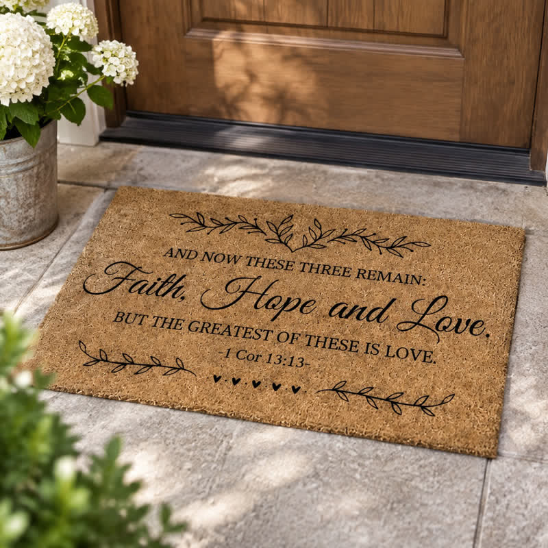 Christianartworkshop Heavy-Duty Artificial Coir Faith Verse Doormat - image 32