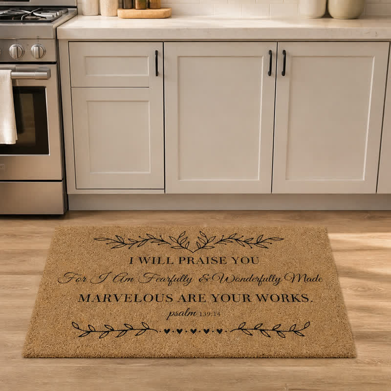 Christianartworkshop Heavy-Duty Artificial Coir Faith Verse Doormat - image 57
