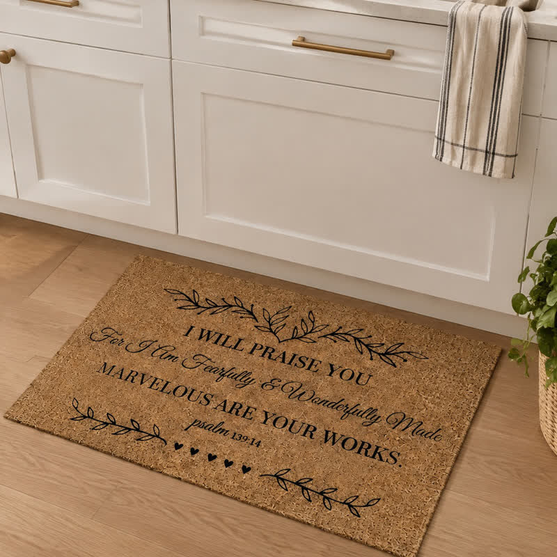 Christianartworkshop Heavy-Duty Artificial Coir Faith Verse Doormat - image 58