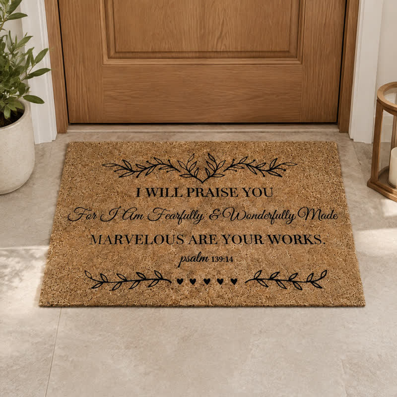 Christianartworkshop Heavy-Duty Artificial Coir Faith Verse Doormat - image 61