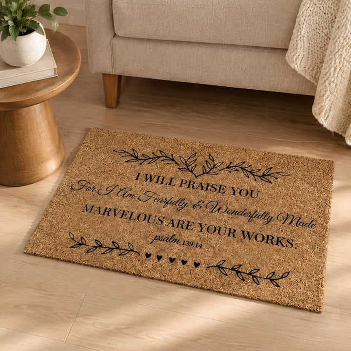 Christianartworkshop Heavy-Duty Artificial Coir Faith Verse Doormat - image 60