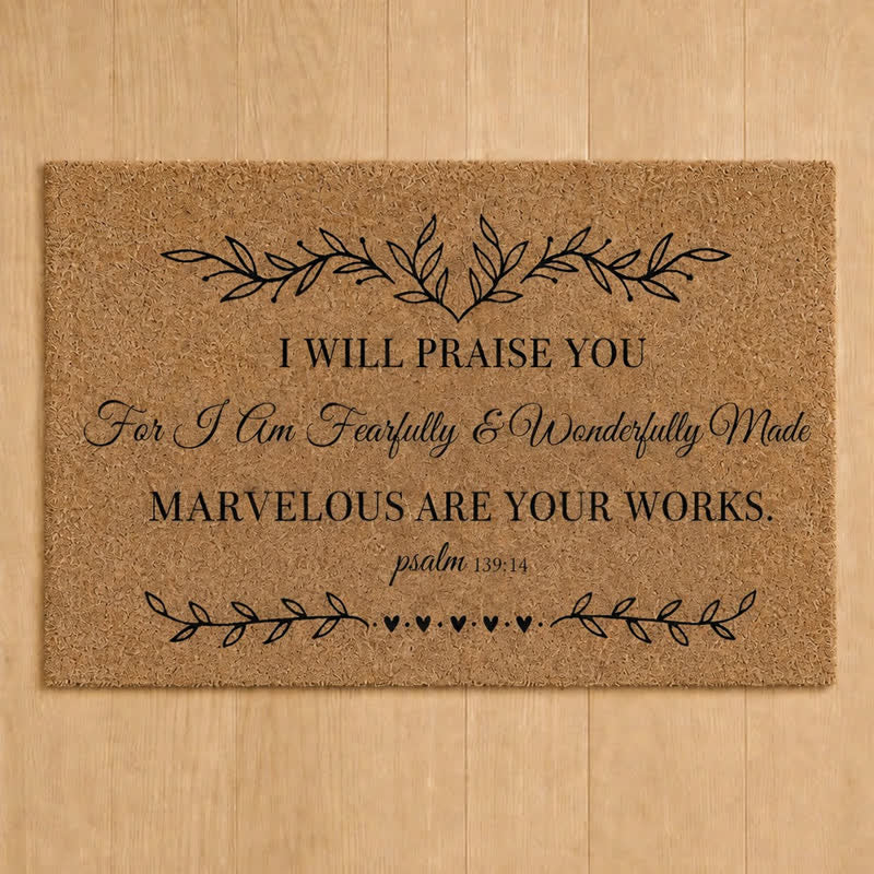Christianartworkshop Heavy-Duty Artificial Coir Faith Verse Doormat - image 62