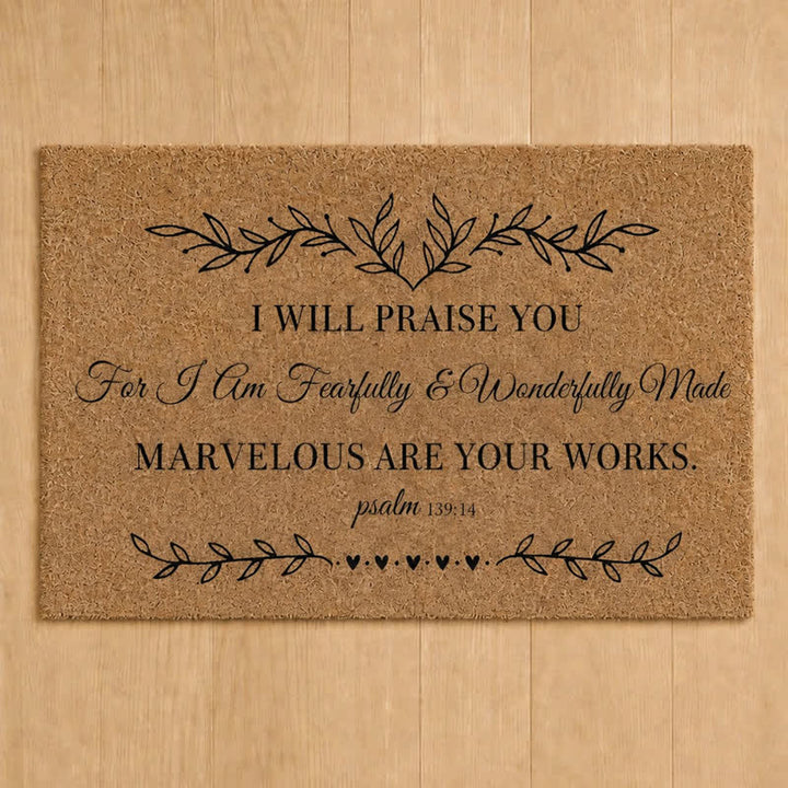 Christianartworkshop Heavy-Duty Artificial Coir Faith Verse Doormat - image 62