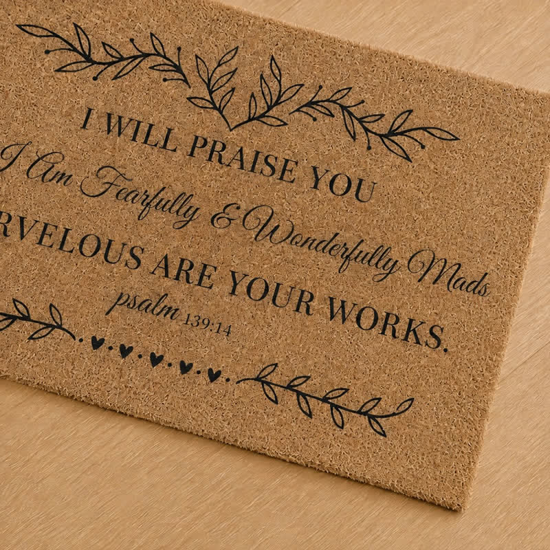Christianartworkshop Heavy-Duty Artificial Coir Faith Verse Doormat - image 64
