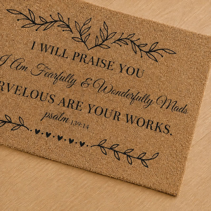 Christianartworkshop Heavy-Duty Artificial Coir Faith Verse Doormat - image 64