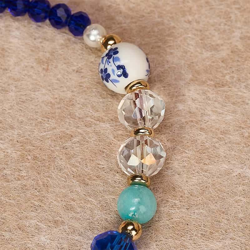 Christianartworkshop Dainty Mixed Crystal Bead Cross Bracelet: Emblem of Steadfast Heavenly Mercy - image 4