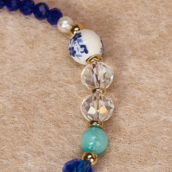 Christianartworkshop Dainty Mixed Crystal Bead Cross Bracelet: Emblem of Steadfast Heavenly Mercy - image 4